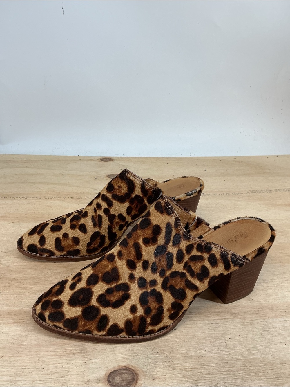 Madewell Leopard Print Slip-On Mules Size 9 1/2 - Picture 3 of 6